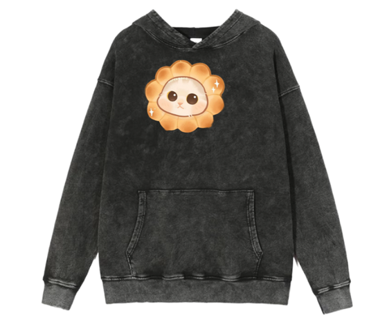 cat Oversize Hoodie Washed 10