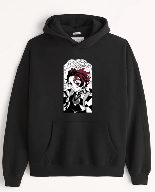 Anime Demon slayer nezuko tanjiro Oversize Hoodie Black 10