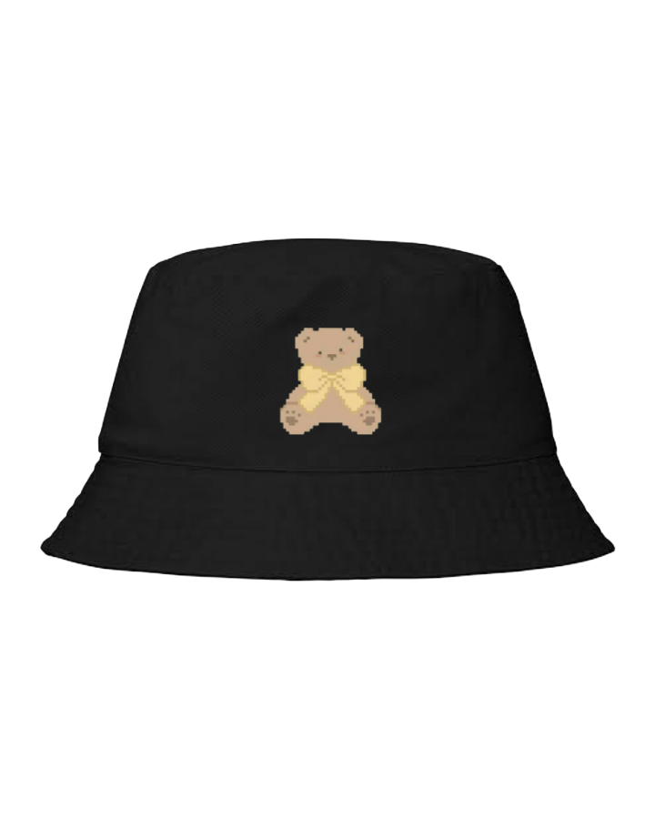 bear Bucket hat Fishman hat cap Black 10