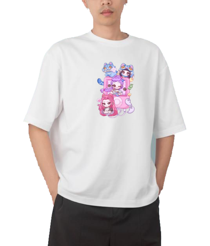 Hunterix kpop  Oversize t- shirt White 10