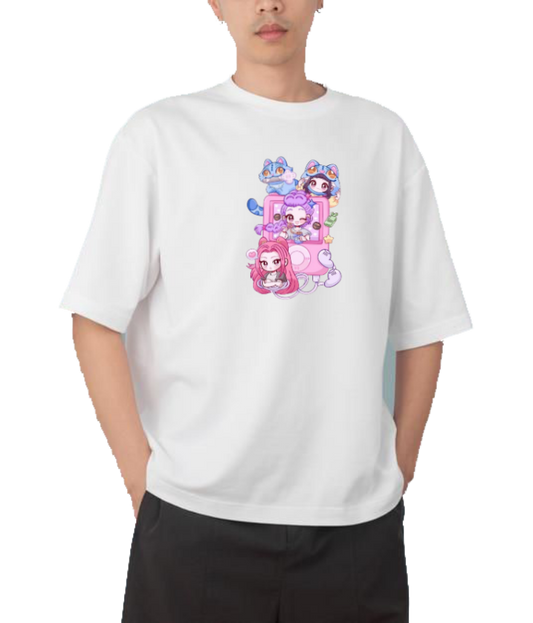 Hunterix kpop  Oversize t- shirt White 10