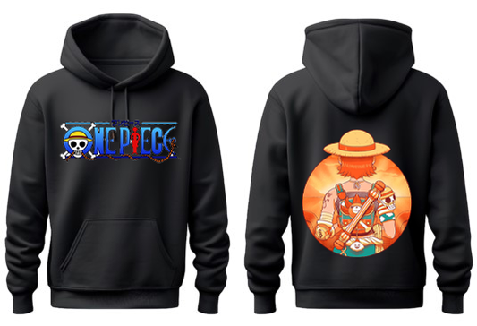 one piece One Size hoodie Black Back 10