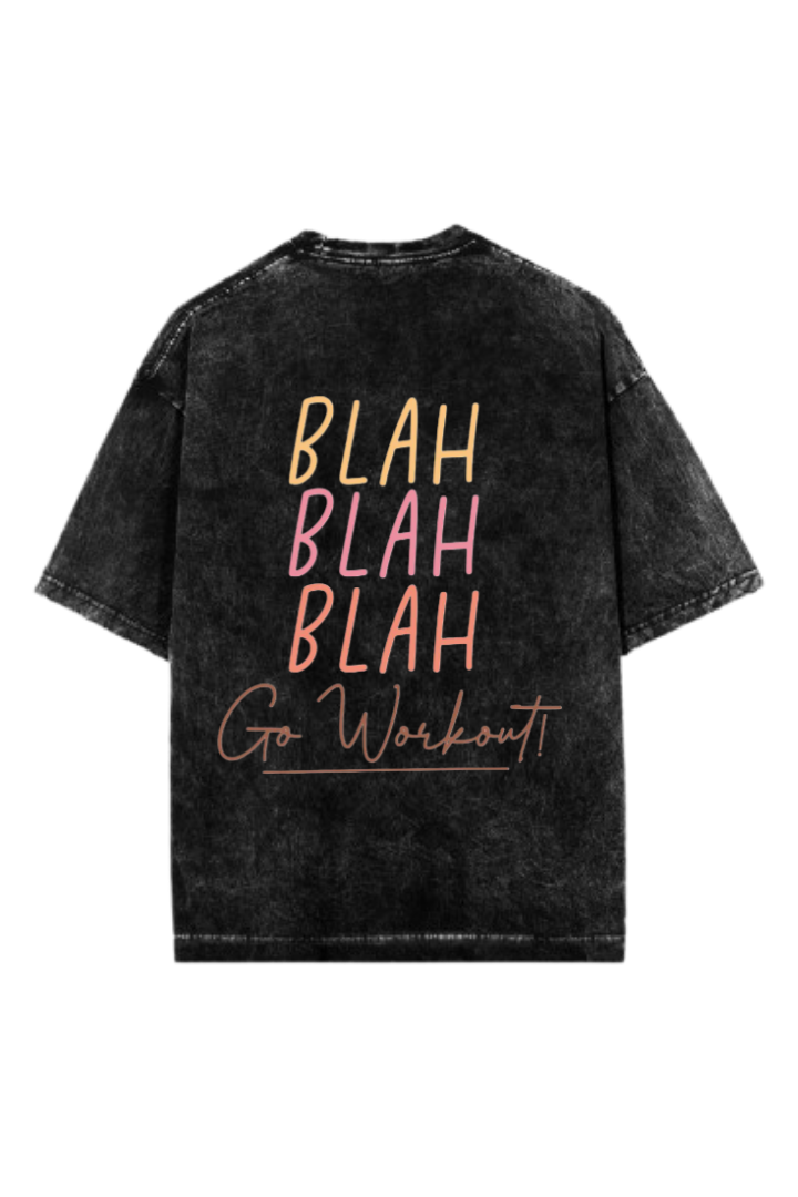 workout gym pilates One Size t- shirt Washed Back 10