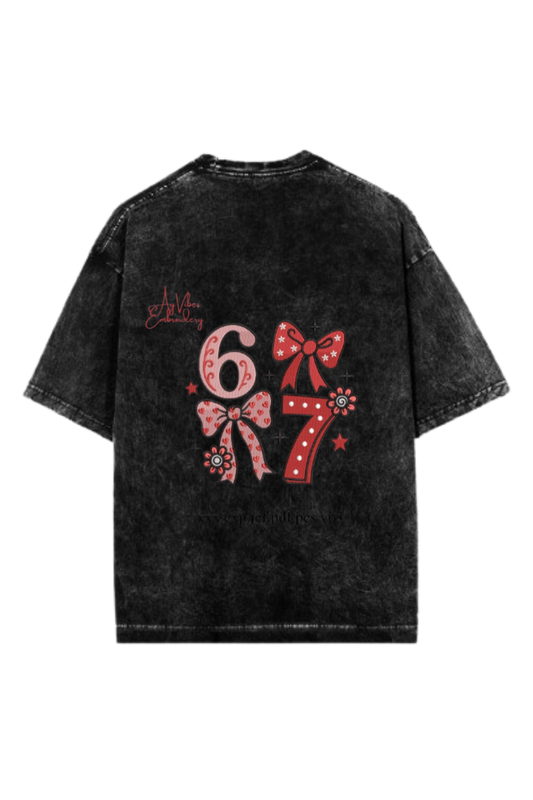 67 designs One Size t- shirt Washed Back 10