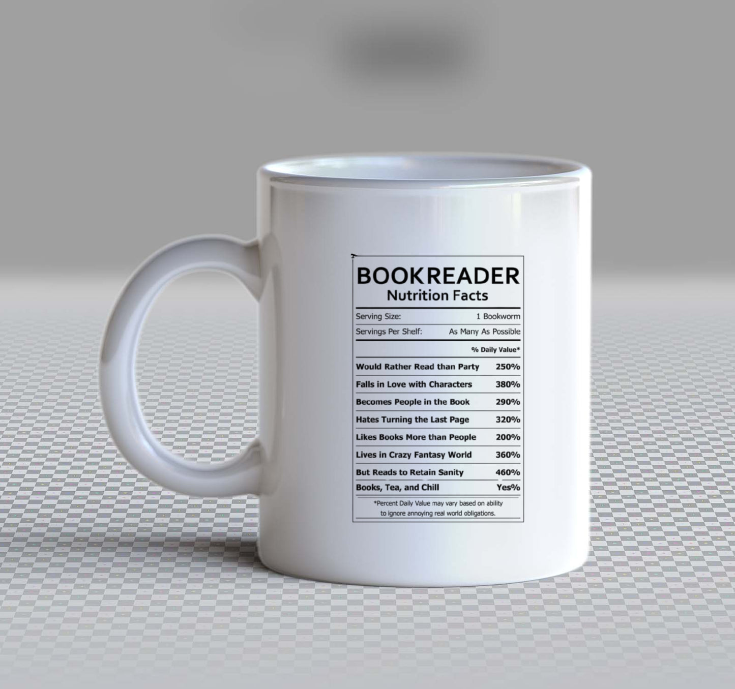 BOOKREADER Back text Mug 130