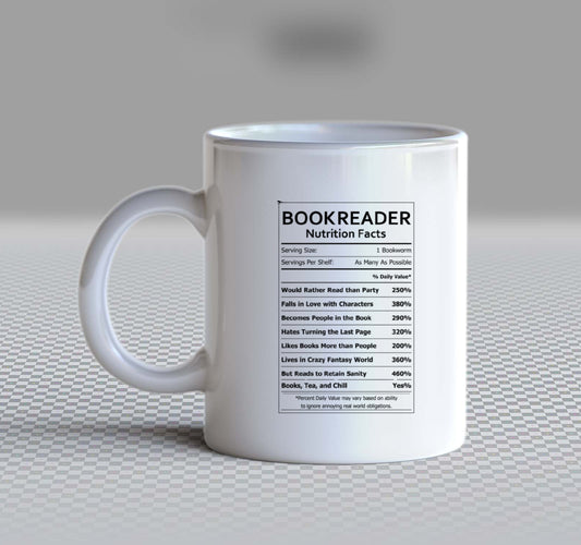 BOOKREADER Back text Mug 130