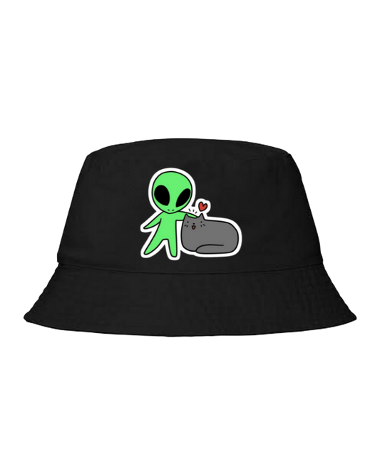 aliens Bucket hat Fishman hat cap Black 10