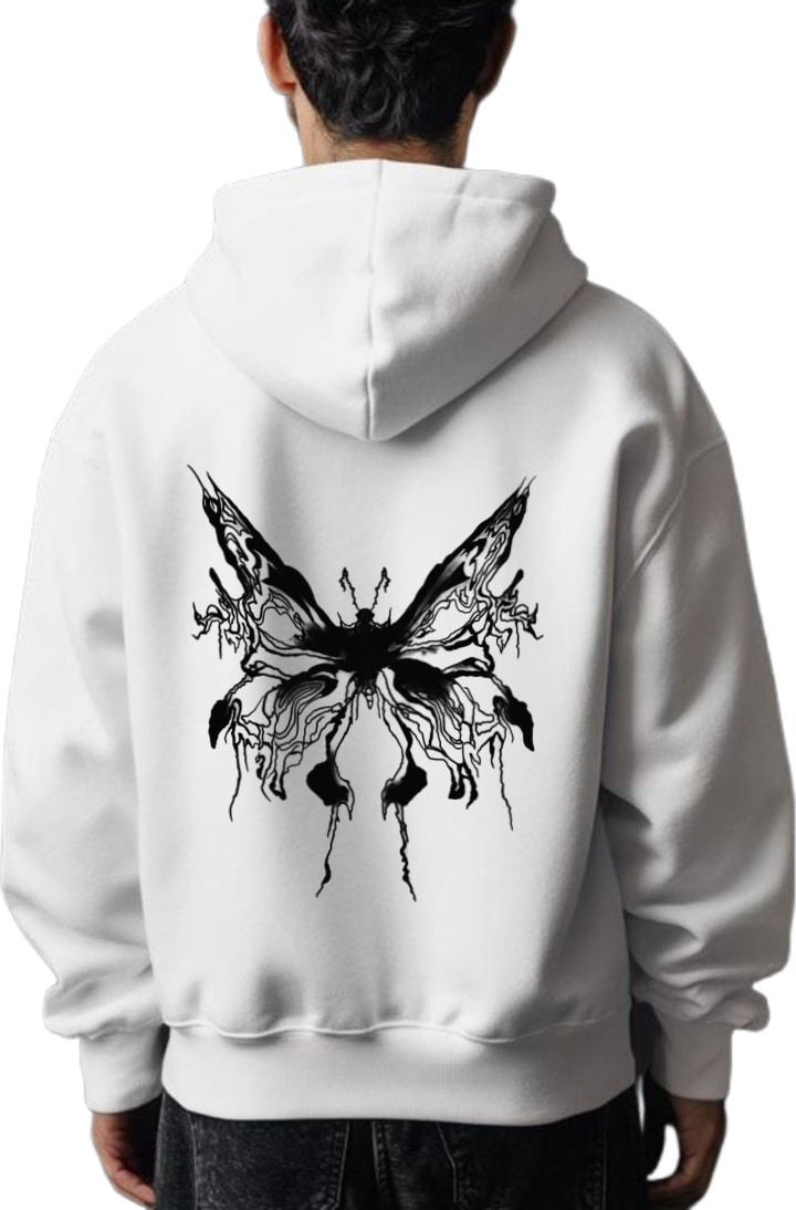 Goth Oversize Hoodie White Back 20