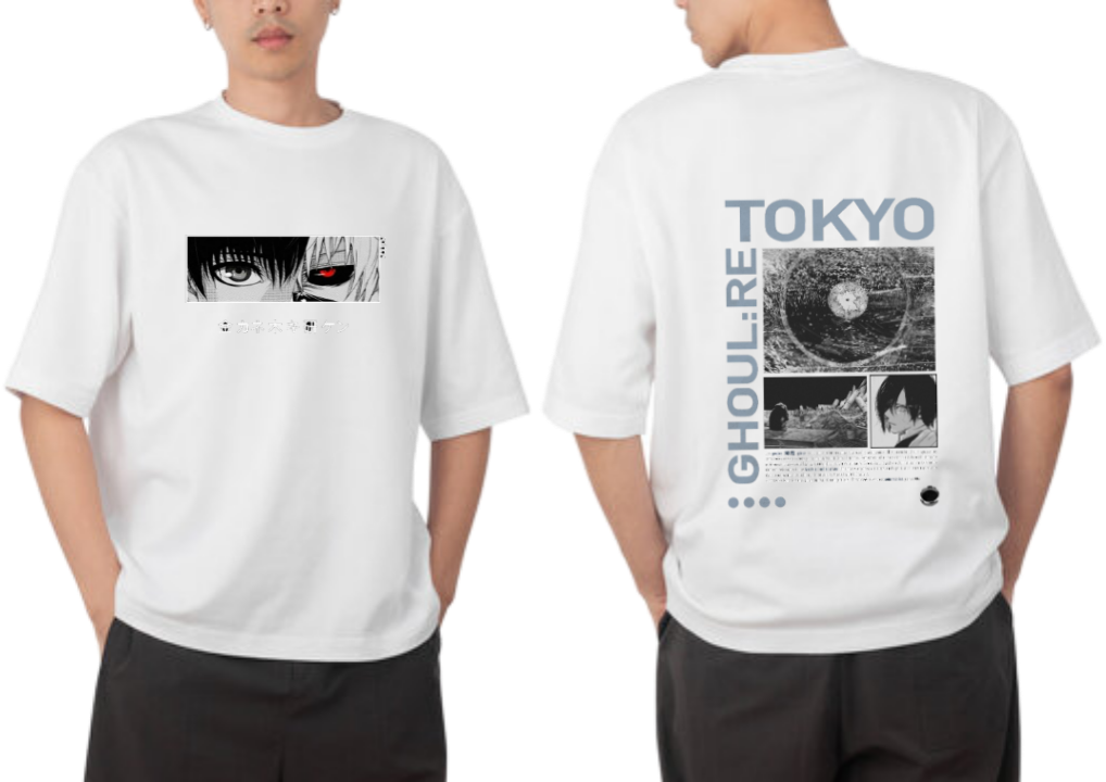 Tokyo ghoul t- shirt One Size White Back 10
