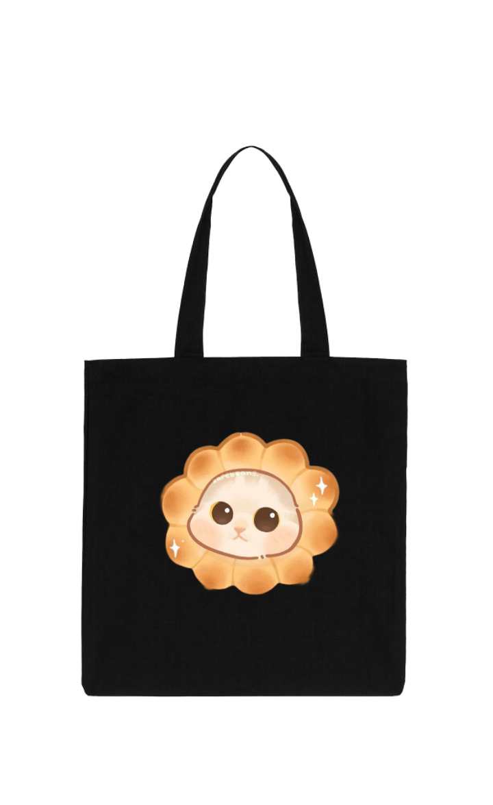 cat tote bag Black 10