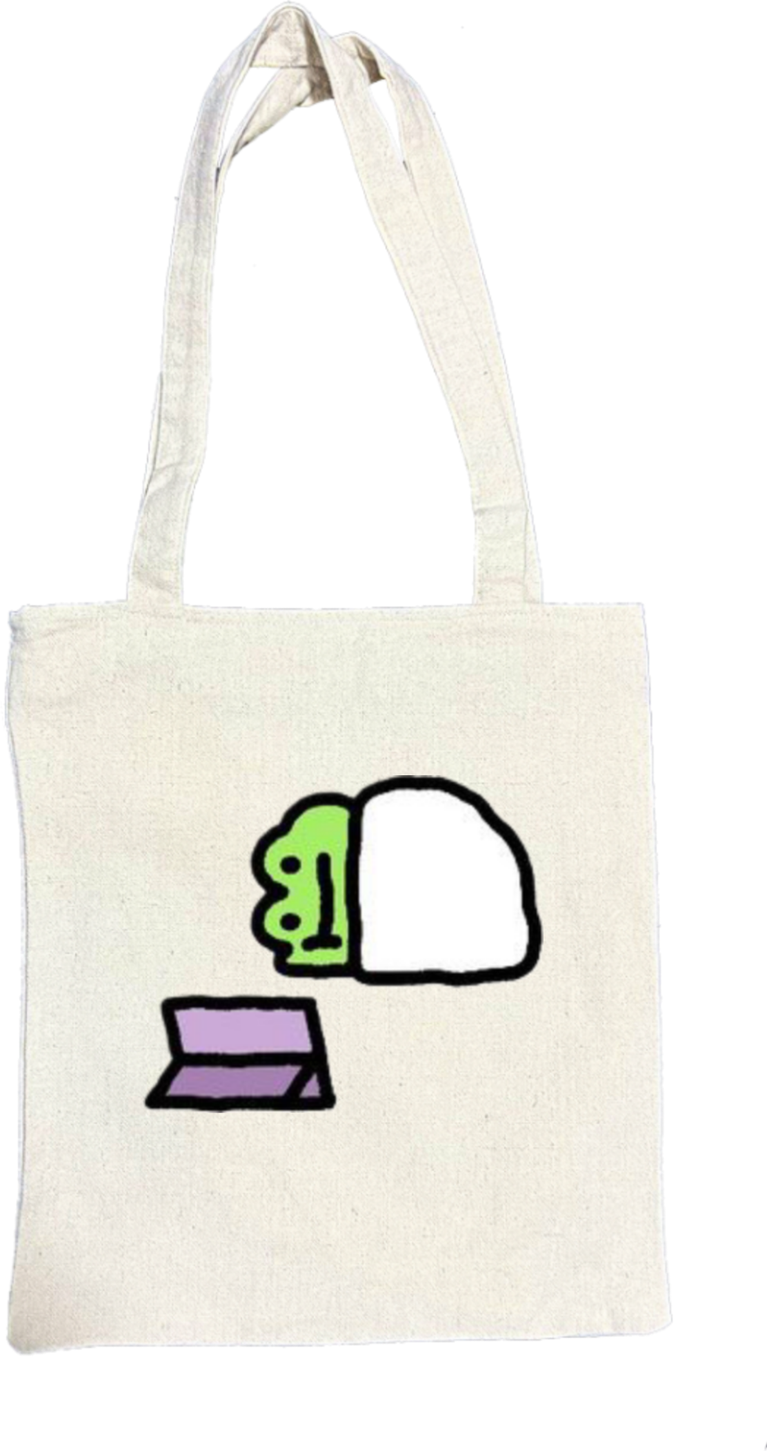 Frog tote bag beige 10