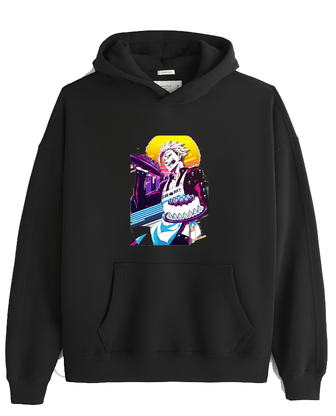 Anime Nanatsu no taizai seven deadly sins Oversize Hoodie Black 10