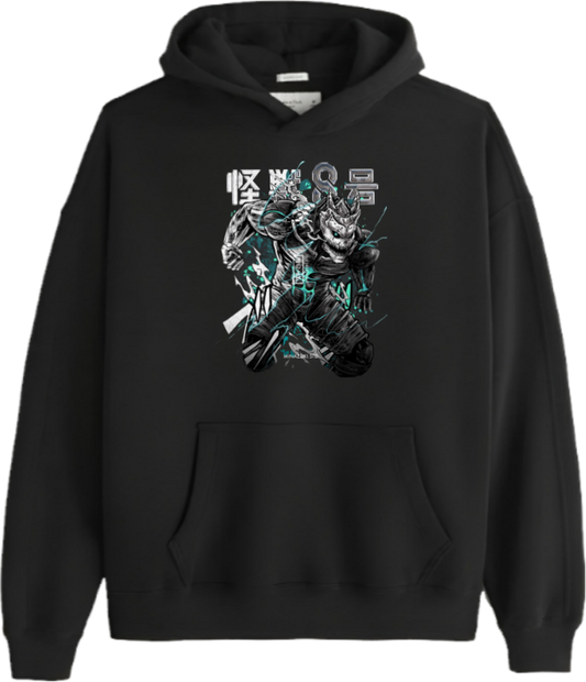 Kaiju No. 8 Over Size hoodie Black 10