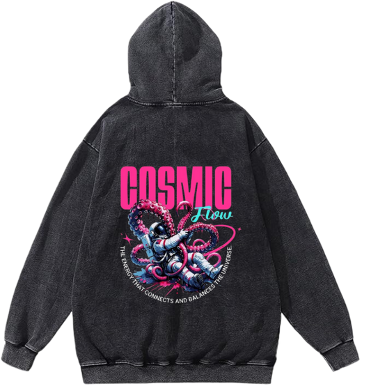 aliens Oversize Hoodie Washed gray Back 10