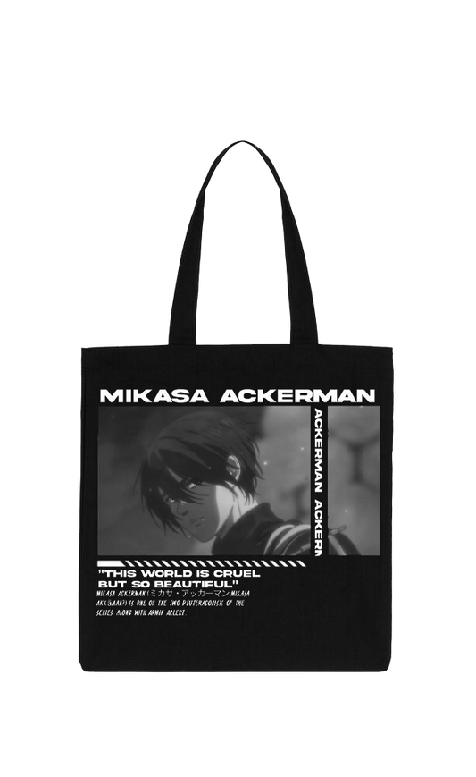 Anime Attack on titan shingeki no kyojin Aot Black tote bag 10