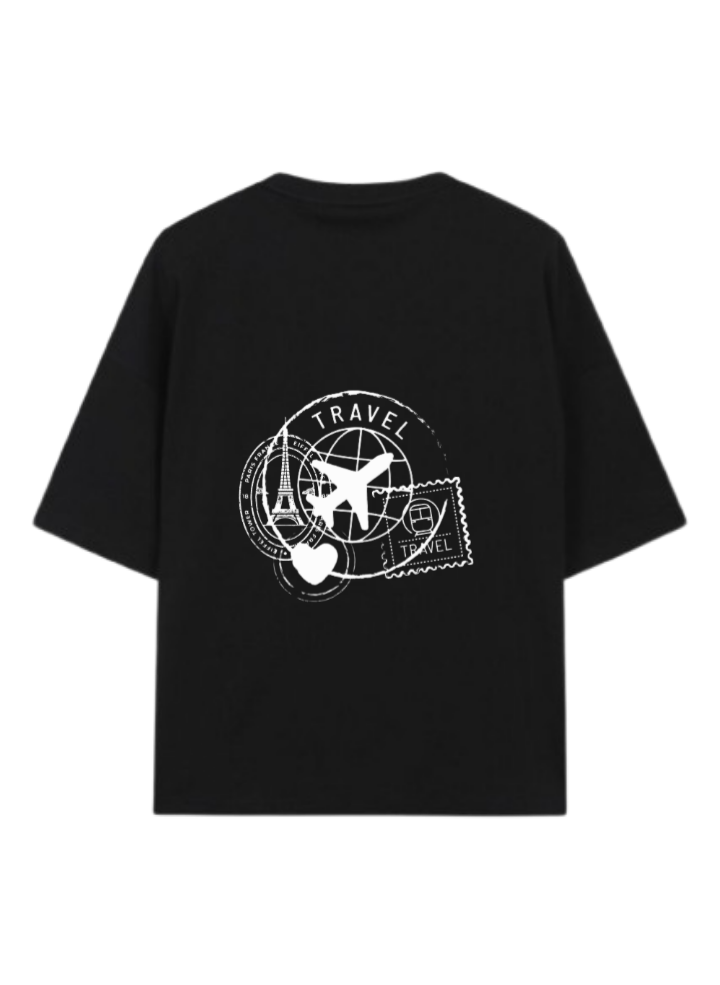 travel travellar t- shirt Black Back 10