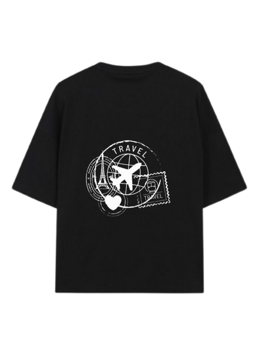 travel travellar t- shirt Black Back 10