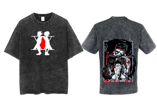 Hunter × Hunter t- shirt One Size Washed Back 10