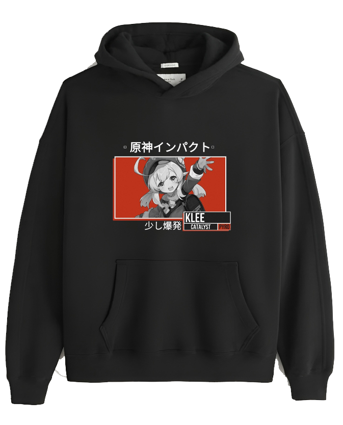 Genshin Impact Klee Over Size hoodie Black 10