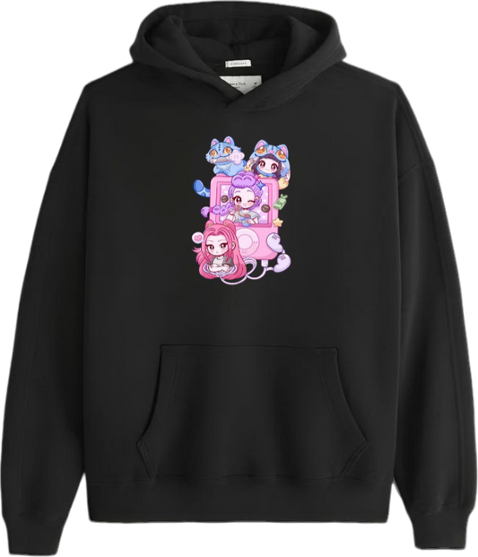 Hunterix kpop Oversize  Hoodie Black 10