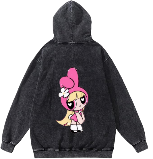 The Powerpuff Girls One Size hoodie Washed Back 10