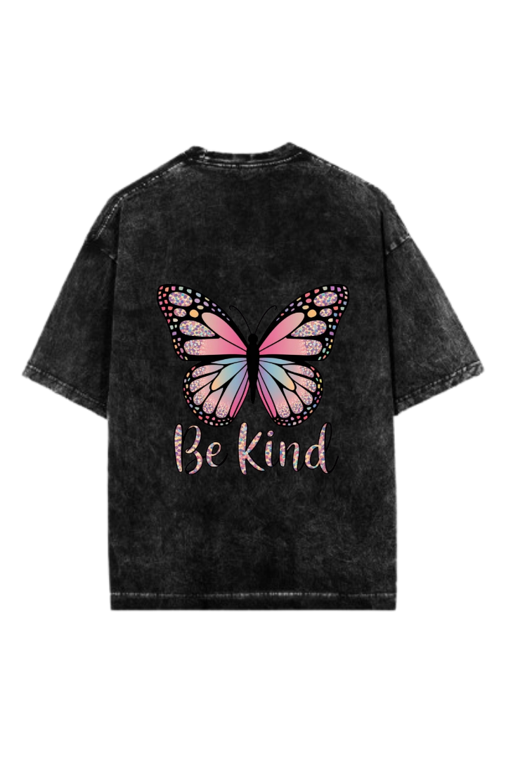 butterflies One Size t- shirt Washed Back 10