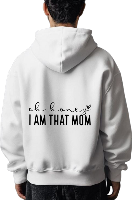 Mom dad parents Oversize Hoodie White Back 10