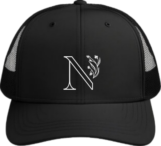 vector letter Baseball cap Black N 10