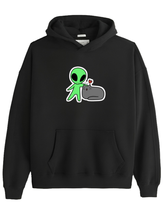 aliens Oversize Hoodie Black 10