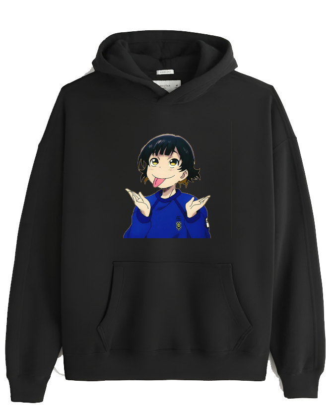 blue lock One Size hoodie Black 10