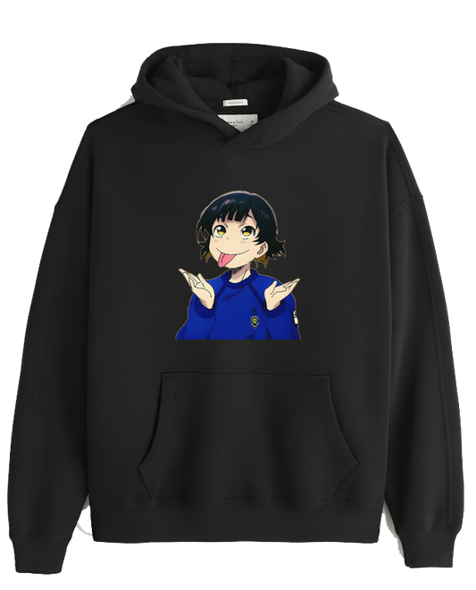 blue lock One Size hoodie Black 10