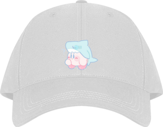 Cute Anime Kirby Baseball Cap, Kawaii Pink Character White Dad Hat, Adjustable Y2K Streetwear Sun Cap for Women and Men 10