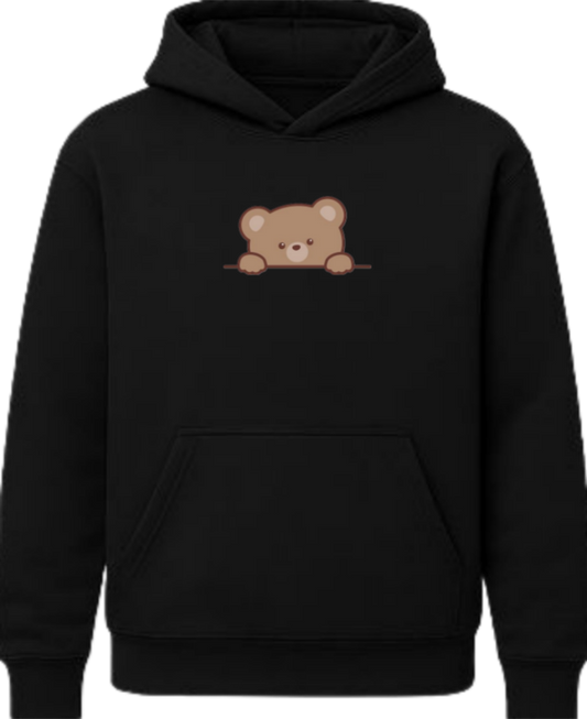 bear Oversize Hoodie Black 10