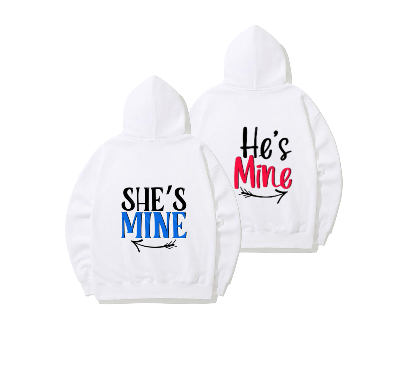 VaIentine coupIe Oversize Hoodie Cables White Back 10