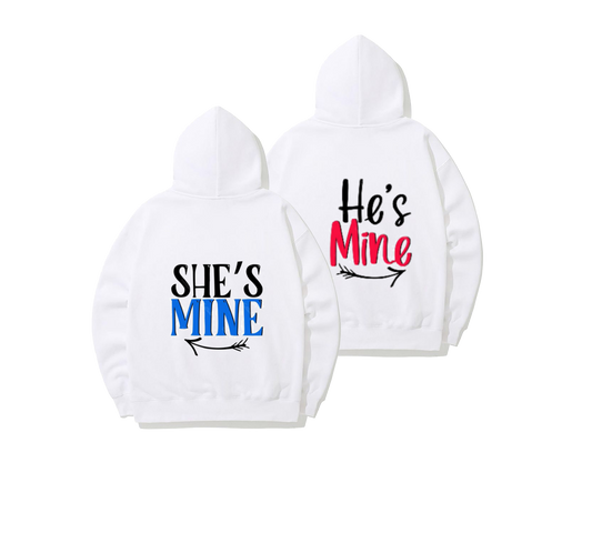 VaIentine coupIe Oversize Hoodie Cables White Back 10