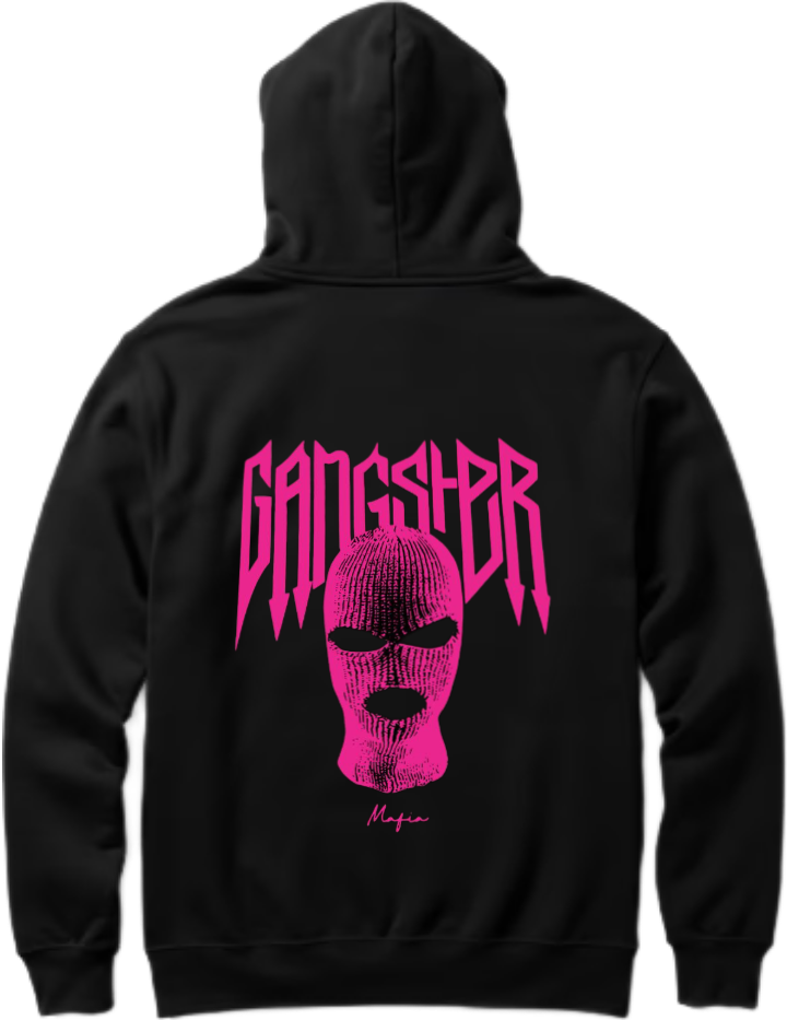 GANGSTER One Size hoodie Black Back 10