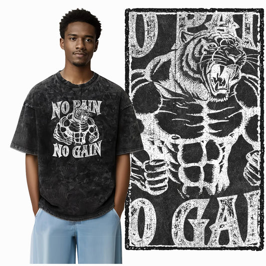 Go Hard Or Go Home Workout Gym T-Shirt Washed Oversized for Men Women, Vintage Fitness Bodybuilding Graphic Tee, Casual Short Sleeve Charcoal Top 10