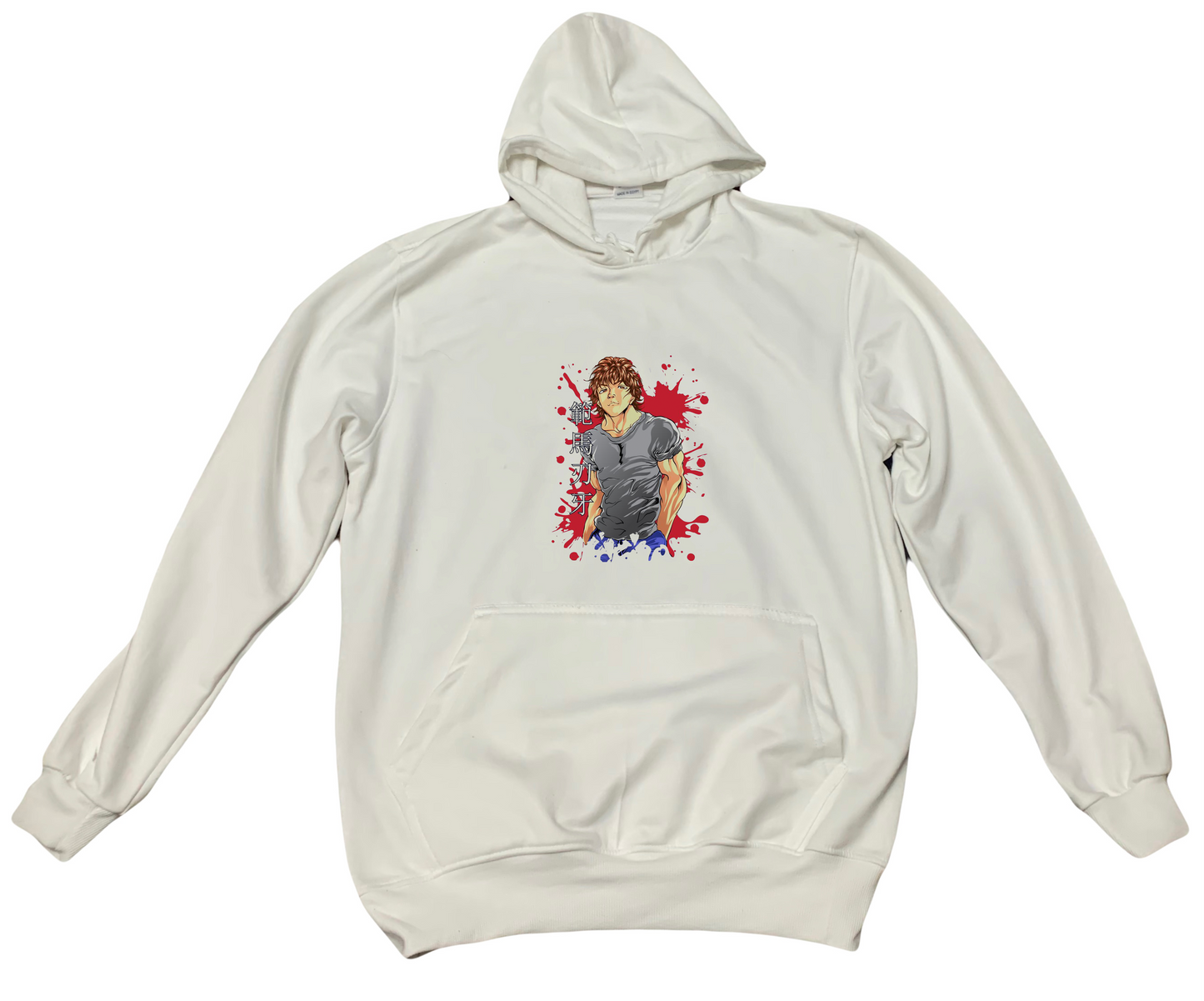 Anime baki oversize hoodie White 10