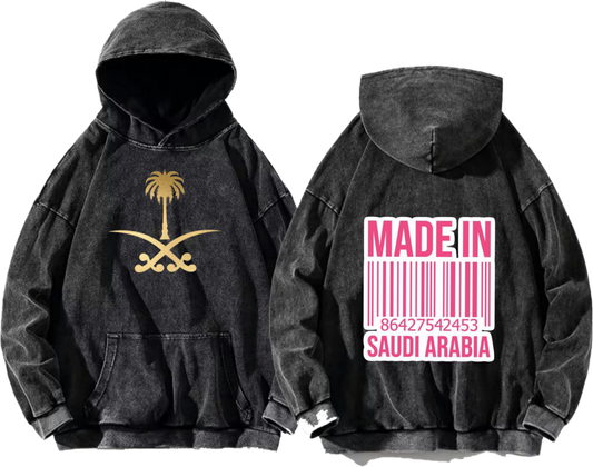 SaudIa Arabia saudi  Oversize  Hoodie Washed gray 10