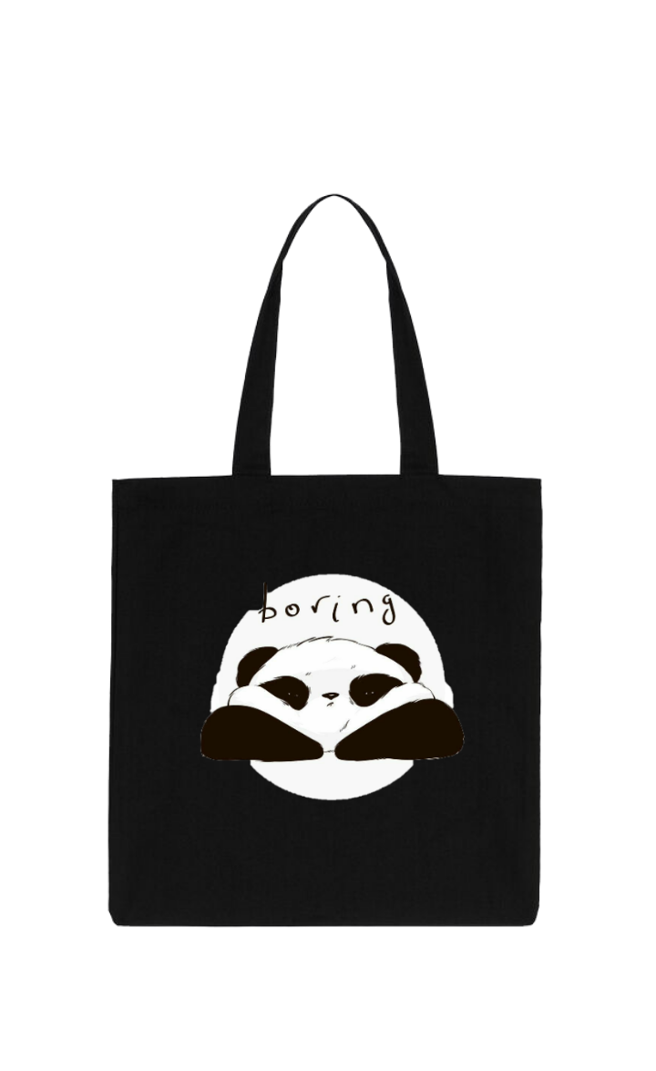PANDA tote bag Black 10