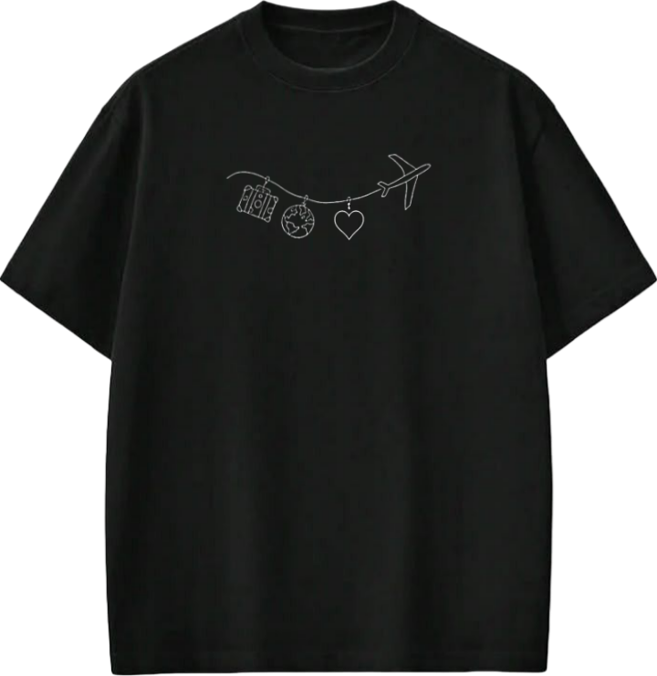 travel travellar t- shirt Black 12