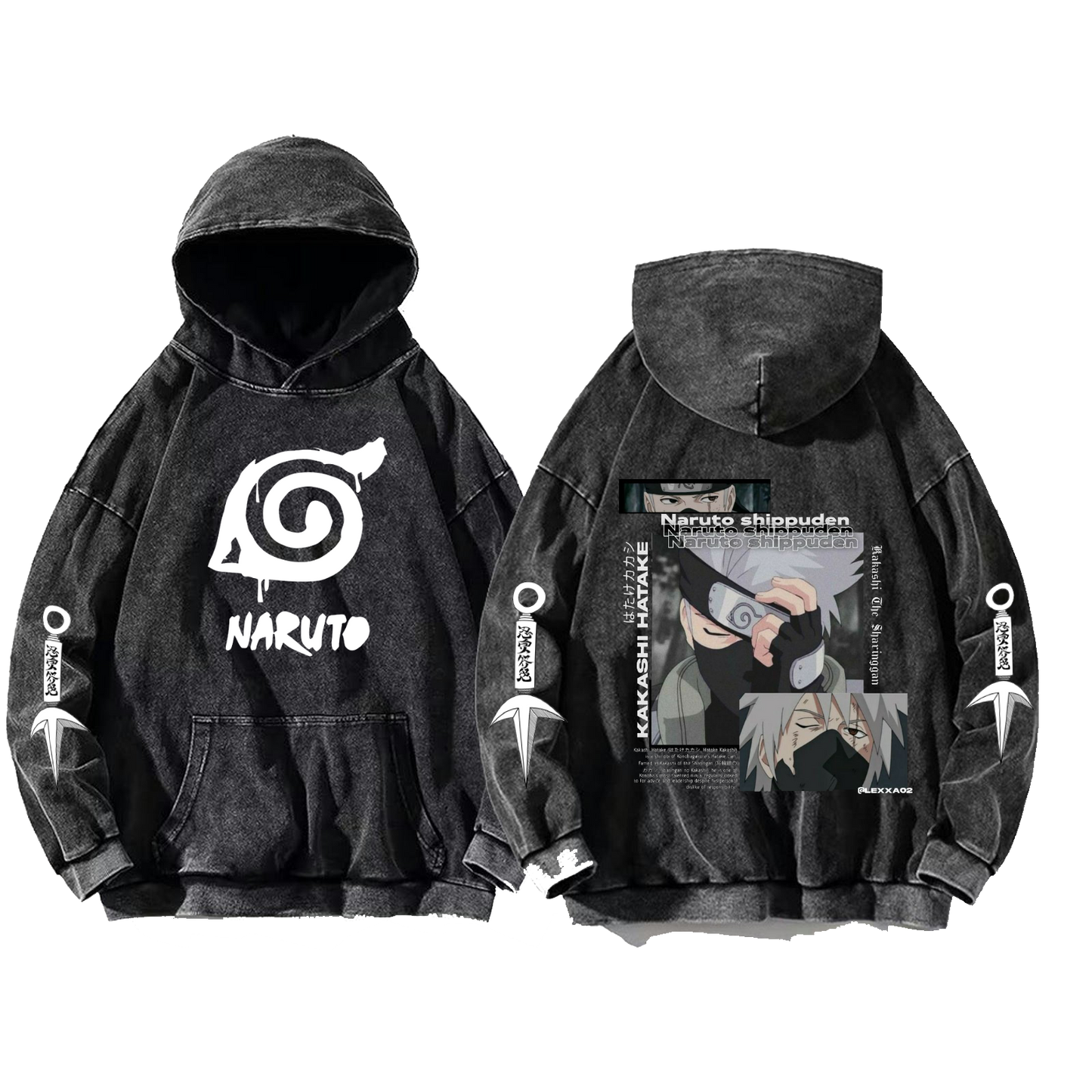 Naruto Shippuden One Size hoodie Washed Back 10