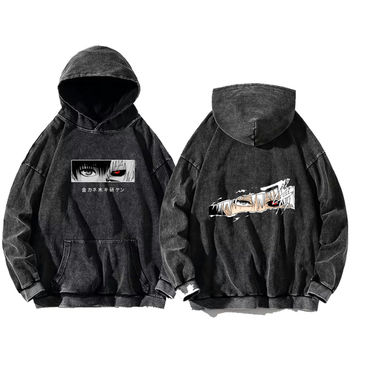 Tokyo ghoul One Size hoodie Washed Back 10