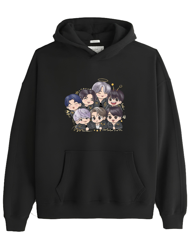 BTS One Size hoodie Black 10