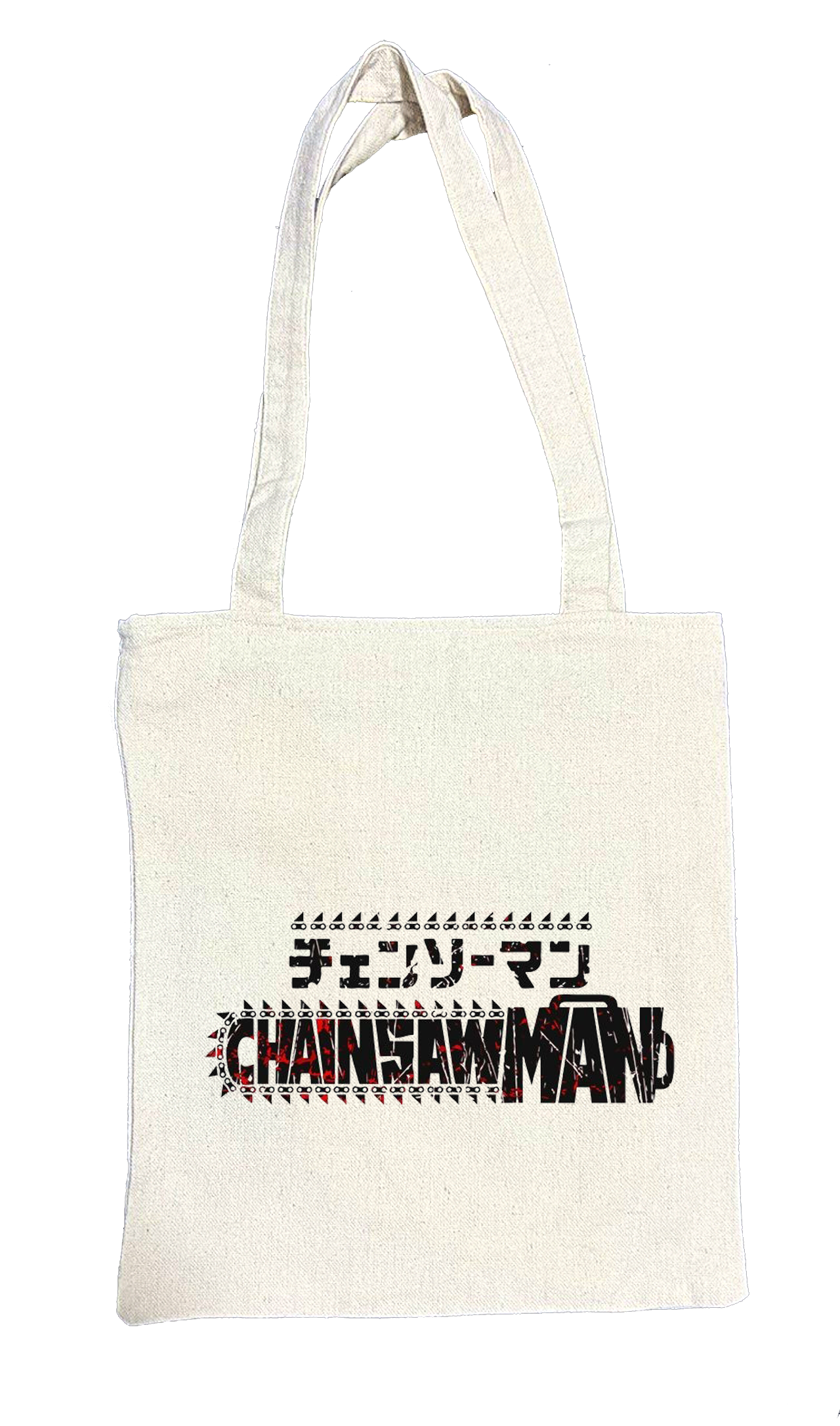 Chainsaw Man tote bag beige 13