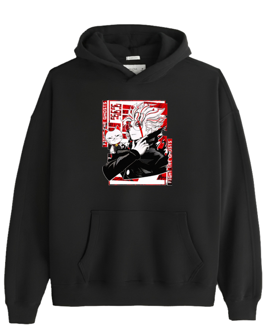RANDOM ANIME GIRL Oversize  Hoodie Black 10