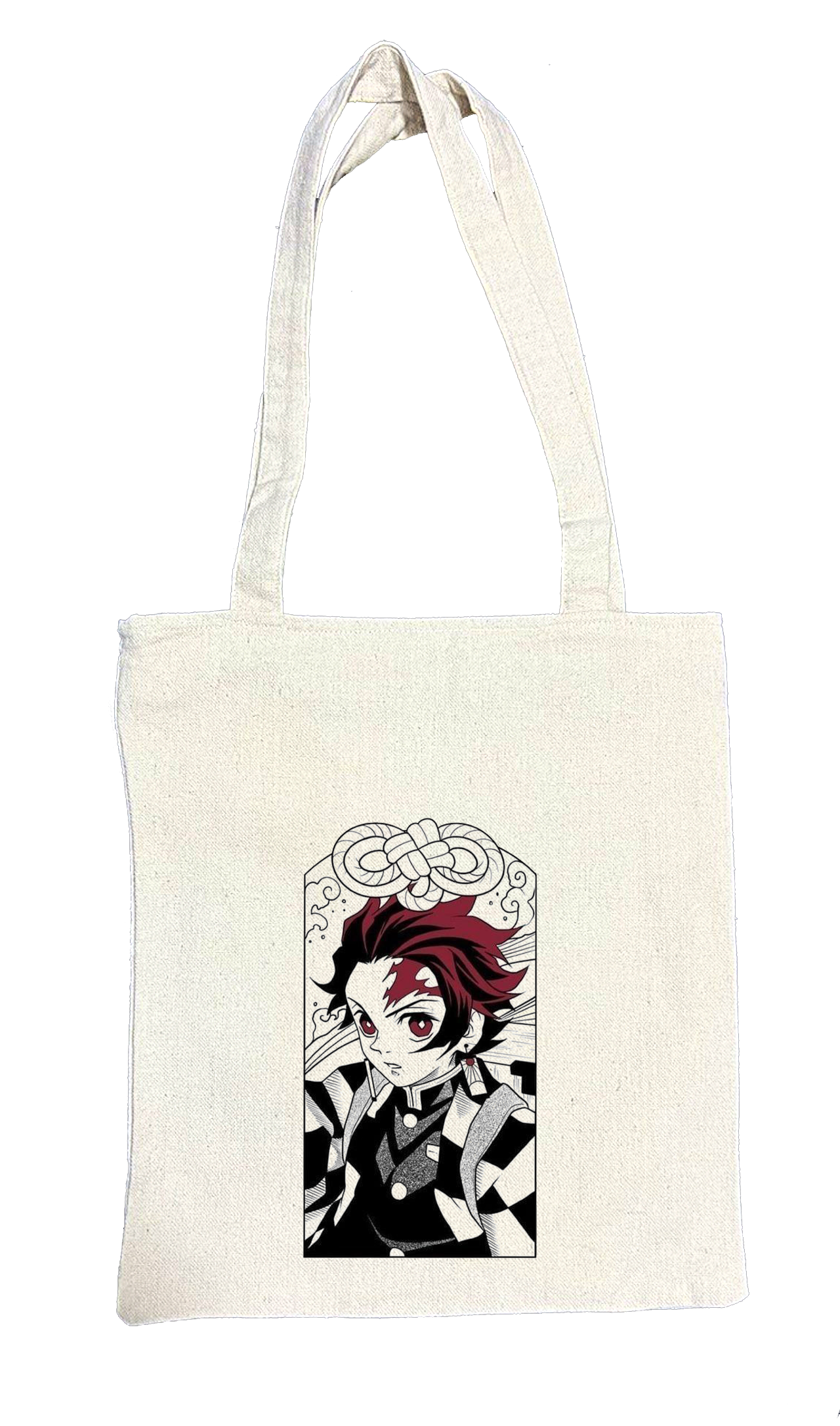 Anime Demon slayer nezuko tanjiro tote bag Beige 10