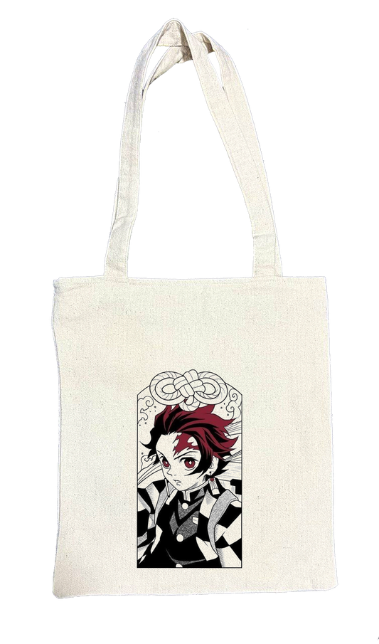 Anime Demon slayer nezuko tanjiro tote bag Beige 10
