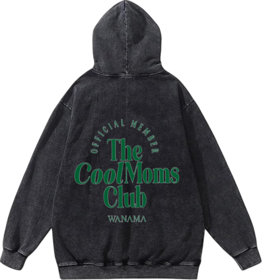 Mom dad parents Oversize Hoodie Washed gray Back 11