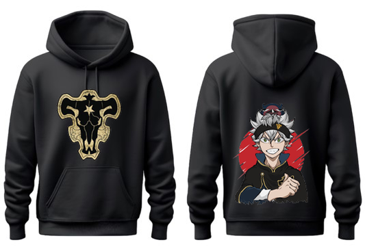 Black clover One Size hoodie Black Back 18